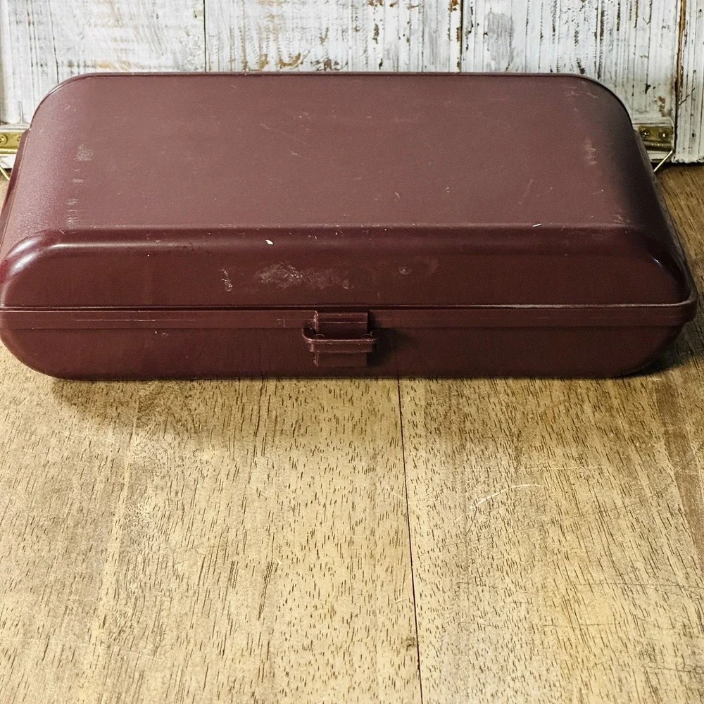 Vintage Tupperware Tuppercraft Brown Personal Valet‎ Travel Case Organizer #1624